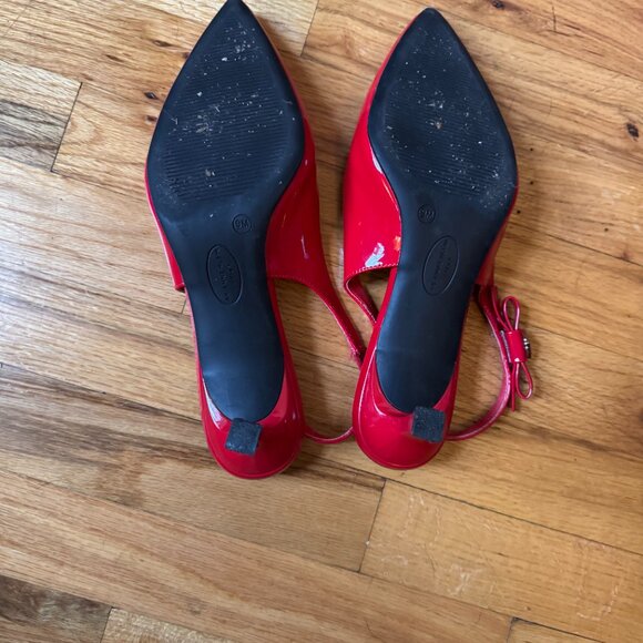 Red Slingback Kitten Heel - Picture 7 of 7